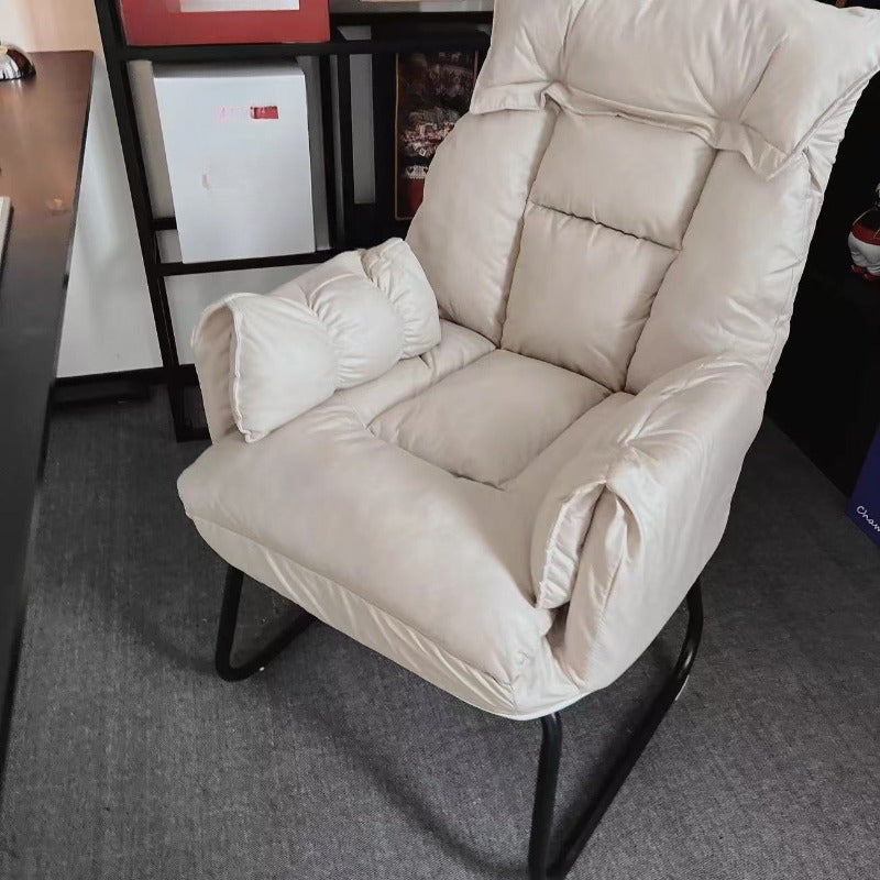 Silla de Escritorio Versátil con Respaldo de Lazo - Espuma de Memoria Cómoda y Estructura de Metal, Perfecta para Oficina en Casa, Juegos y Uso en Dormitorios, Cojín para Silla de Oficina, Silla de Computadora, Sedentaria, Reclinable, E-sports