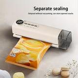 Maquinilla de Sellado al Vacío Multifuncional con Carga USB, Portátil, Incluye 5 Bolsas, Máquina para Alimentos Secos y Húmedos, Funciona como Bomba de Inflación, Apta para Refrigerador, Ideal para Conservar Comida y Snacks