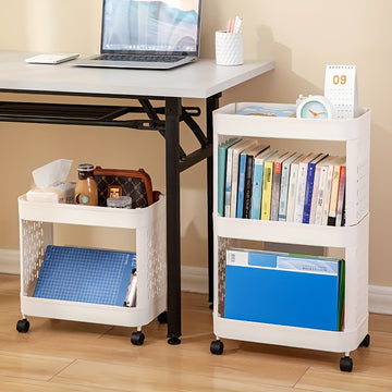 Librero Versátil para Debajo del Escritorio con Ruedas - Almacenamiento Ahorrador de Espacio para Libros, Útiles Escolares y Más - Ideal para el Hogar, la Oficina y la Organización de Dormitorios