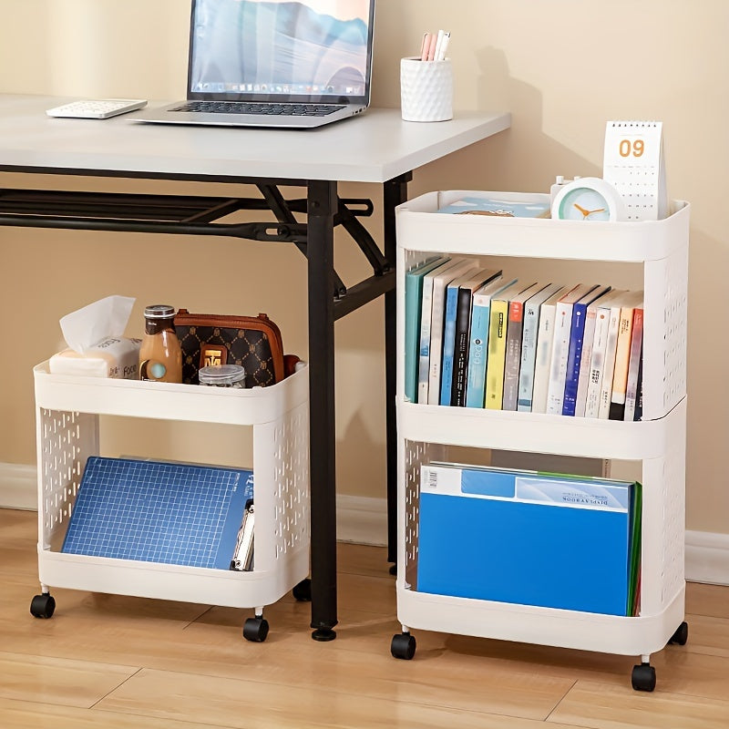 Librero Versátil para Debajo del Escritorio con Ruedas - Almacenamiento Ahorrador de Espacio para Libros, Útiles Escolares y Más - Ideal para el Hogar, la Oficina y la Organización de Dormitorios