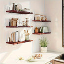 Estantes flotantes de madera clásicos, almacenamiento ajustable para colgar en pared, fácil instalación, ideal para cocina, sala y dormitorio