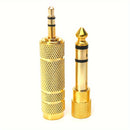 2 piezas Adaptador de Audio Amplificador de Auriculares de Cobre Puro de 6.5mm Macho a Conector Hembra de 3.5mm Convertidor de Micrófono AUX de 6.5mm