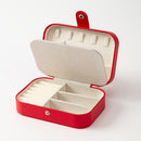 1pc Estuche de joyería clásico de cuero sintético, estuche de viaje portátil, forrado de cuero sintético, con exhibición ajustable y extraíble, para collares, anillos, pendientes, ideal regalo para el Día de la Madre, Estuches de joyería