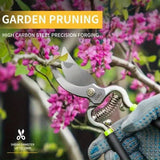Tijeras de podar profesionales de 20,32 cm, tijeras de jardín de acero al carbono, diseño contemporáneo, no requieren energía, tijeras multifuncionales para ramas de árboles para jardinería doméstica.