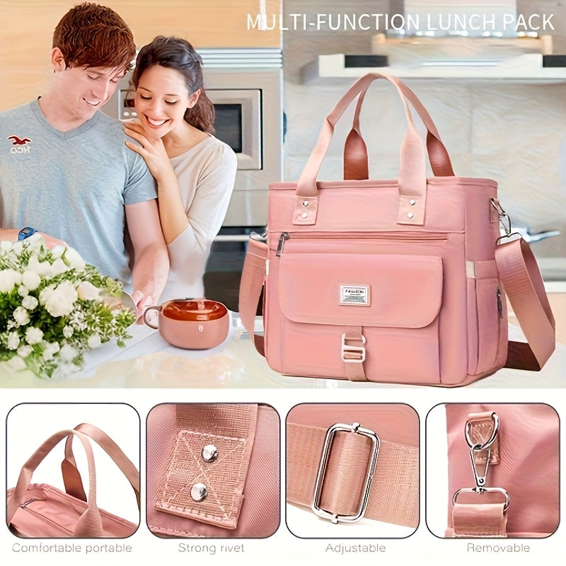 New Fashionable Large Capacity Single Shoulder Bag Multi-Functional Convenient Storage for Outings, Vacations and Travel Essential Non-Food Contact Organizer, Back to School Lunch Bag