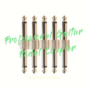 Acoplador para pedales de guitarra profesional, conector TS recto de 1/4 de pulgada para unir pedales de efectos, acabado dorado