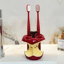 Portacepillos cerámico innovador y original en forma de núcleo de manzana, práctico y decorativo: la elección perfecta para el hogar o como un regalo especial