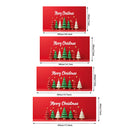 2D Banner de Puerta, 1 pieza, Banner de Puerta de Navidad con texto "Feliz Navidad", Árboles de Navidad Rojos y Blancos, Estrellas y Copos de Nieve - Poliéster, Ideal para Decoraciones Navideñas, Jardín al Aire Libre y Celebraciones de Regreso a la Escue
