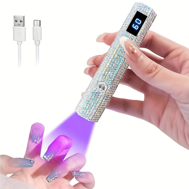 Linterna portátil para uñas - Secador de esmalte en gel de secado rápido, carga USB, manual - Luz para uñas de manos y pies, regalo de San Valentín