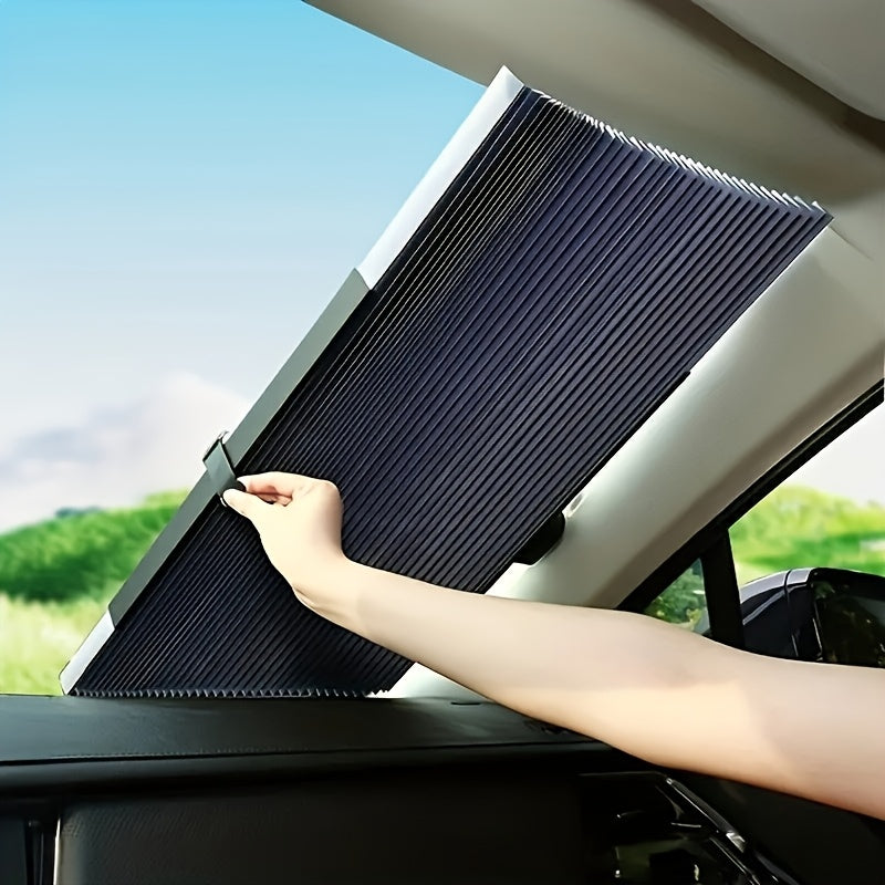 Persiana Automática Retráctil para Auto de Fácil Instalación con Protección UV y Aislamiento Térmico, Cortina Opaca Adhesiva
