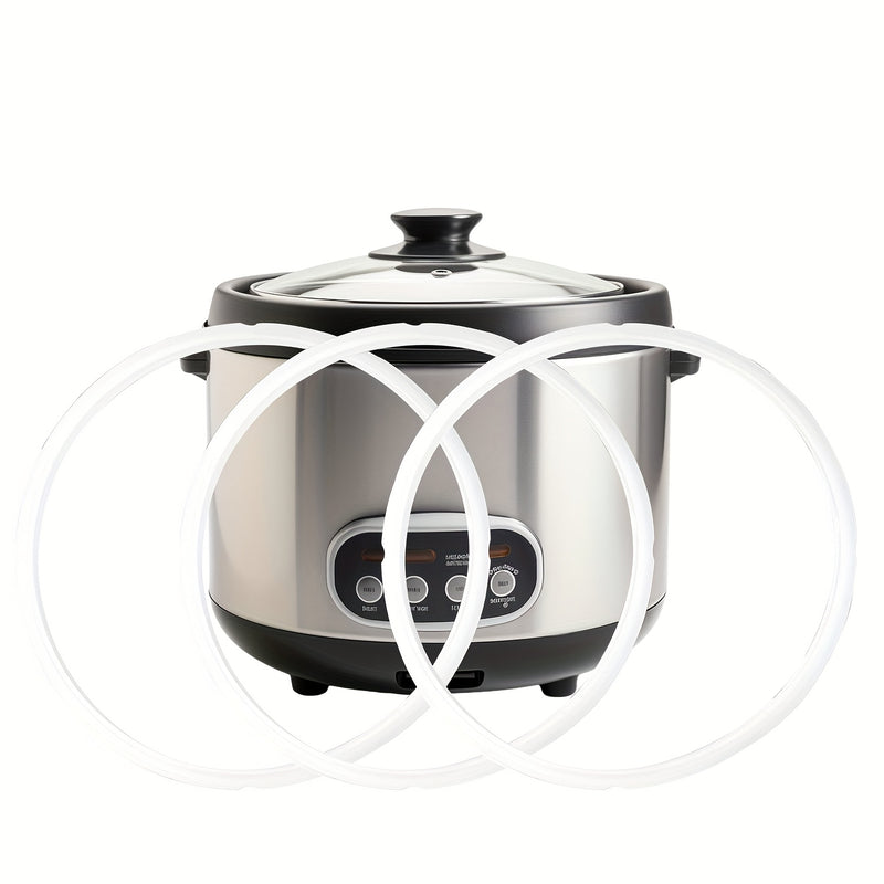 Juego de 3 Anillos de Sellado de Silicona para Olla Instantánea - Juntas de Caucho Grado Alimenticio para Cocinas a Presión de 6/5 Qt - Accesorios de Cocina Duraderos, Flexibles y Antifugas, Accesorio para Ollas a Presión | Diseño Elegante | Sellos Flexi