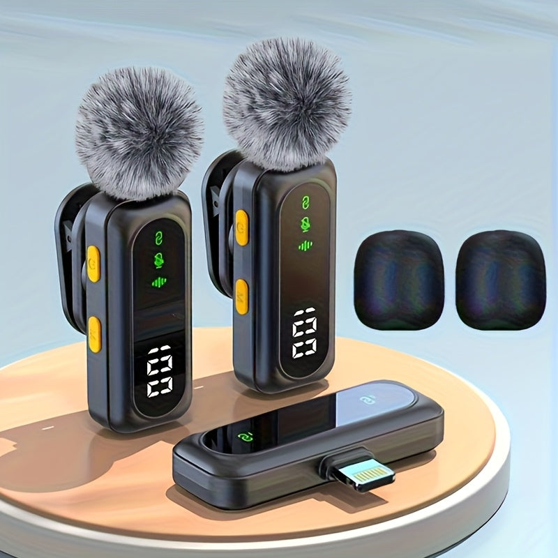 2025 Nuevo Micrófono Mini USB C para iPhone, Android y Cámara con Pantalla LED Utsund sin varillas de Solapa con Reducción de Ruido para Grabación de Video, Entrevistas, Vlogs y TikTok
