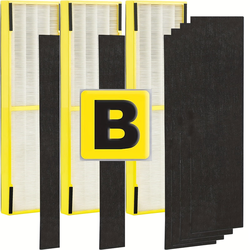 Conjunto De 9 Filtros Aptos Para Purificador De Aire Germ Guardian B HEPA, Reemplazo Para AC4825 AC4300 AC4900 AC4825DLX AC4850 CDAP4500 AP2200 FLT4825, AC4300BPTCA, AC4900CA, AC4850PT, CDAP4500BCA, Apto Para El Modelo PureGuardian AP2200CA Y Black+Decke