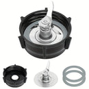 Kit de Repuesto para Licuadora Oster: Cuchilla Trituradora de Hielo de Acero Inoxidable, Tapa de Base del Frasco & 2 Anillos de Goma - Compatible con Modelos Osterizer