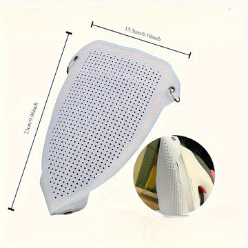 1 pieza de cubierta de zapatos de hierro de silicona resistente al calor - Protector de placa de Teflón anti-arrugas, accesorios de planchado duraderos para protección de tejidos, ideal para uso en hogar y apartamento, artículos esenciales del hogar | Cu
