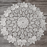 Juegos de Manteles Redondos Europeos de Lujo Resistentes al Calor - Alfombrillas Premium de Poliéster para Platos Calientes, Decoración Elegante para Comedor, Posavasos y Lámparas