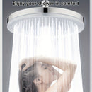 1pc Cabezal de Ducha Circular con 6 Modos de Rociado, Diseño Colgante Ajustable, Plástico Duradero y Ahorrador de Agua para Baños Modernos