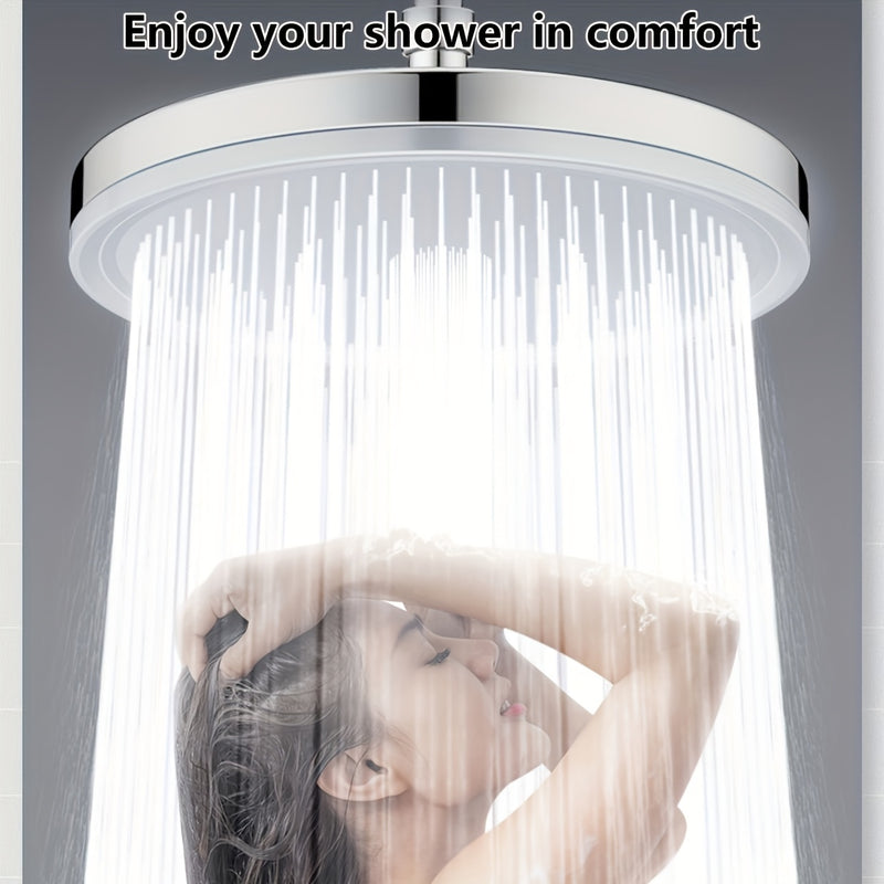 1pc Cabezal de Ducha Circular con 6 Modos de Rociado, Diseño Colgante Ajustable, Plástico Duradero y Ahorrador de Agua para Baños Modernos