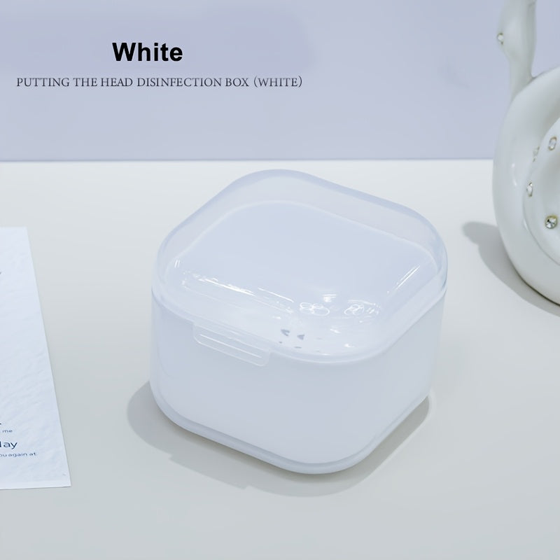 1pc Caja de desinfección portátil para herramientas de uñas, varios colores a elegir, caja de almacenamiento multifuncional con accesorios de filtro, equipo de desinfección para herramientas de belleza para uñas.