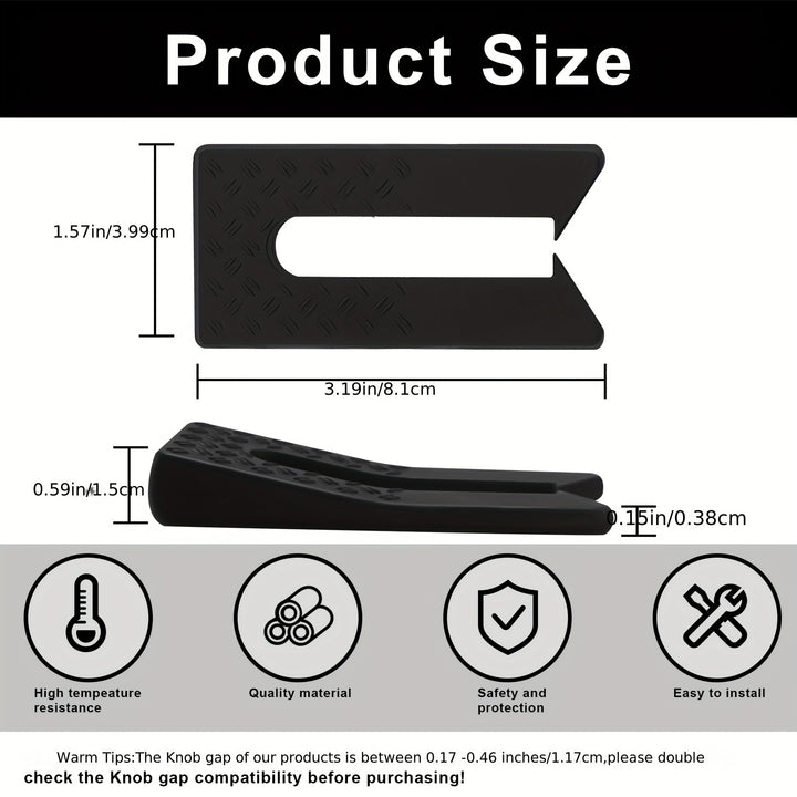 4/5pcs Cierres para Pomos de Estufa, Cierres para Pomos de Estufa de Gas, Cierre para Pomos de Horno a Prueba de Niños, Diseño Duradero (Negro)