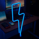 1pc Luz de neón relámpago, luz decorativa LED de doble alimentación por USB o batería, material plástico para colgar en la pared con control de interruptor, adecuada para salas de juegos, bares, fiestas, regalo de cumpleaños