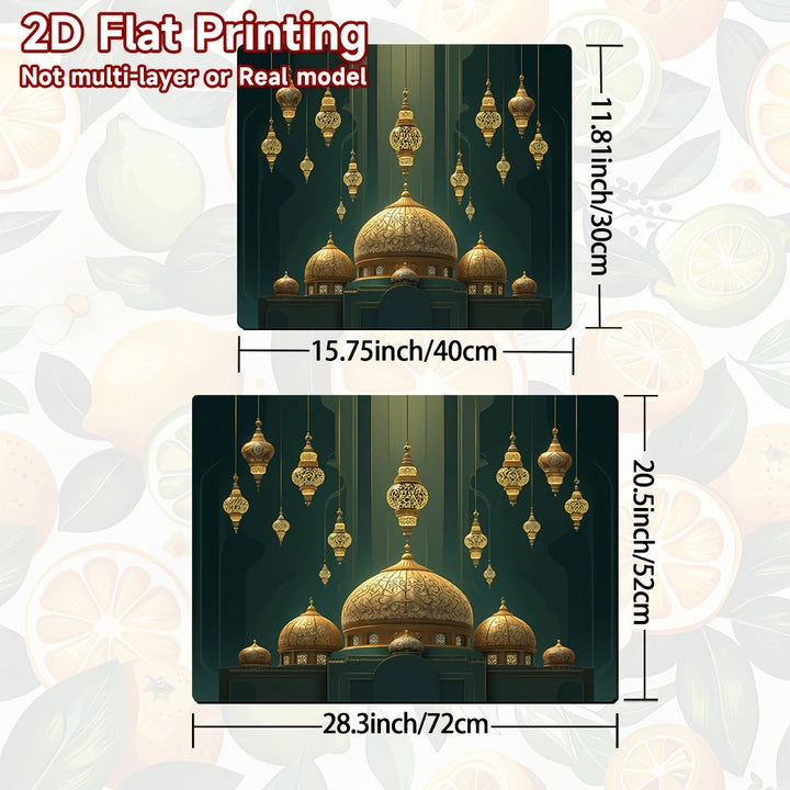 1 Pieza de Película Protectora para Horno/Stove/Secadora - Palacio Dorado Serenidad con Arquitectura Islámica en Azul Oscuro y Oro, Cubierta Antirrayas para Electrodomésticos de Cocina, Lavadoras, Estufas - Fácil Instalación, Escudo Elegante para Hogar,