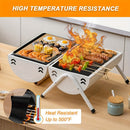 5 piezas de tapetes para parrilla de Teflón negro - Resistente al calor, antiadherente, fácil de limpiar y reutilizable - Ideal para parrillas eléctricas, de gas y carbón - Perfecto para camping al aire libre y accesorios de barbacoa, utensilios de cocin