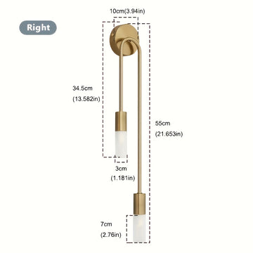 Linterna de pared moderna y elegante - Portalámparas G9, sin bombilla incluida, para dormitorio, escalera, balcón, pasillo o decoración de hotel u oficina