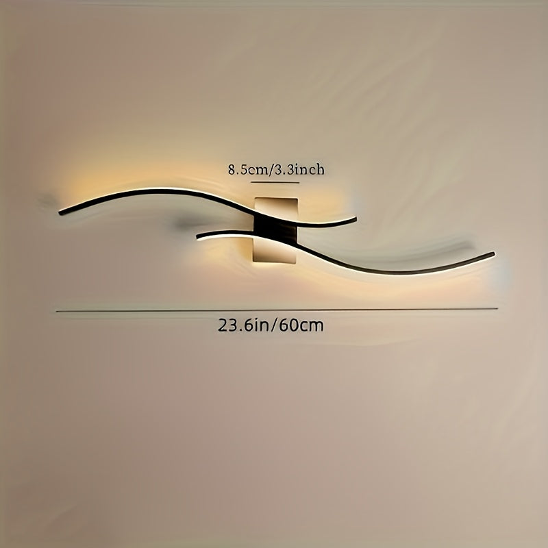 Aplicación de Pared LED Moderna, Aparato de Iluminación Semi-Incrustado, Brillo Cálido para Bares, Hoteles, Áreas de Tocador, Restaurantes y Salas de Estar, Incluye Herrajes de Instalación, Fácil de Instalar, Iluminación Ambiental, Aplicación de Pared El