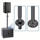 Poste de Altavoz Metálico Ajustable en Altura con Varilla Roscada M20 y Conector Jack de 35mm - Extensores Negros Resistentes para Subwoofers, Montaje Fácil para Sonido En Vivo y Actuaciones Escénicas