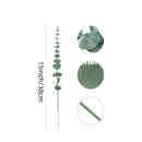 100 piezas de tallos de eucalipto artificiales, hojas de verde artificial, ramas de eucalipto de plástico para centro de mesa de bodas, ramo de flores, decoración de hogar de granja, ocasión de compromiso - Verde oscuro