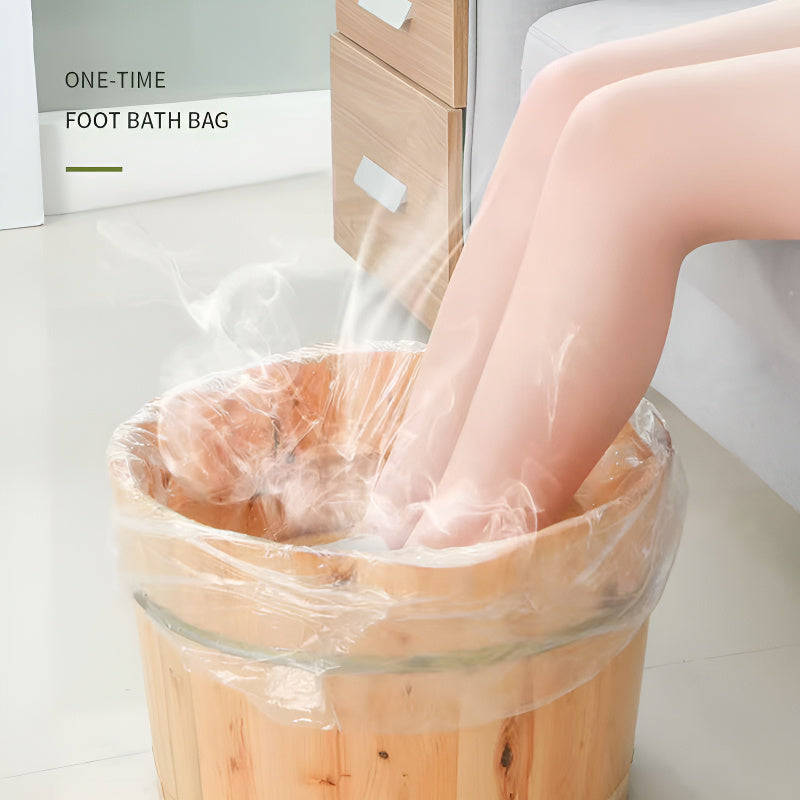 100 piezas de bolsas de baño de pies gruesas desechables - Alta calidad, sin olores, resistentes al calor, gran capacidad de carga, ideales para el hogar, dormitorios, spas y salones de cuidado de pies, accesorios para pies