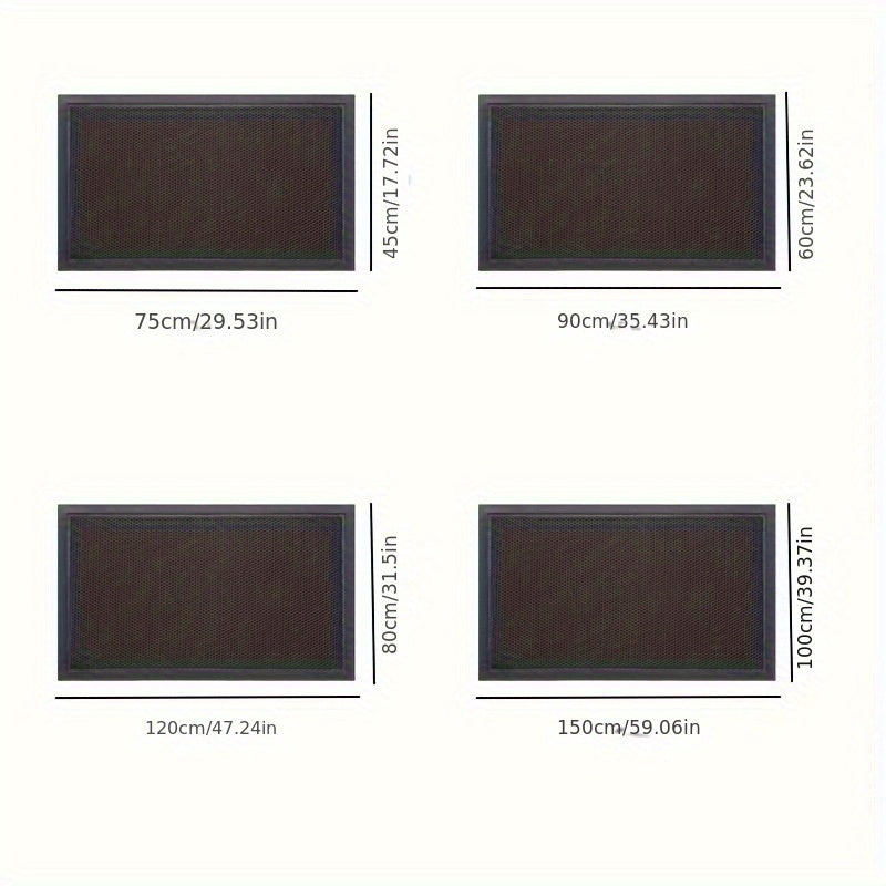 Tapete de PVC con malla elástica, antideslizante para interior y exterior, fácil de limpiar solo a mano, versátil para hogar y espacios comerciales, disponible en varios tamaños