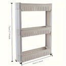 Organizador de 3 Niveles para el Borde del Refrigerador Ultra Estrecho - Carrito Independiente para Almacenamiento en Baño y Sala de Estar - Adecuado para Escenarios de Hotel, Hogar, Cocina y Salón
