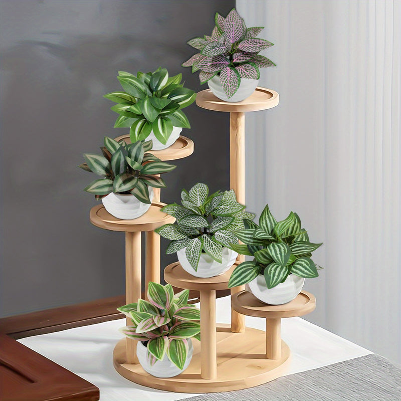 3 Piezas por Set Plantas Artificiales en Maceta Fittonia, Hoja Zebrina, Peperomia, Mini Bonsái Rosa y Verde, Material PE para Decoración de Exteriores, Jardín y Hogar Primavera-Verano