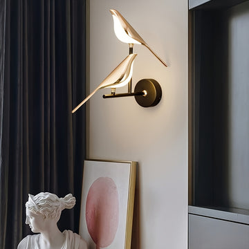1/2 piezas de Aplique de Pared LED Moderno y Creativo en Forma de Ave, Tres Colores Disponibles para Sala de Estar o Pasillo de Televisión con Herrajes de Montaje