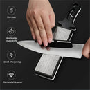 Afilar Cuchillos Manual 5-en-1 de 1 pieza con Piedra de Afilar de Doble Cara de Diamante y Cerámica Grano 400/1000 - Afilador Multicuchillas de Acero al Tungsteno para Cuchillos de Cocina, Tijeras, Cortadores - Diseño Portátil No Eléctrico para Uso Domés