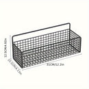 Organizador de pared metálico sin taladro - Estantes rústicos con diseño de rejilla para toallas, artículos de baño y papel higiénico, metal duradero resistente al óxido, fácil instalación, accesorios de baño seguros para la salud