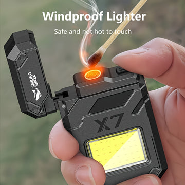 1 pieza de SMILING SHARK Mini COB Light, linterna LED portátil recargable con llavero, luz de trabajo, super brillante, 3 modos para camping, senderismo, emergencia, TIP060.