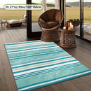 Estampado plano 2D con patrón de rayas exquisito, alfombra decorativa de estilo simple, 1 pieza, picnic, RV, balcón, terraza, cubierta, camping, decoración de vacaciones para interiores y exteriores, disponible en múltiples escenarios, variedad de tamaño