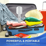 1pc Plancha Mini Portátil USB - Diseño Compacto para Viajes, Sin Batería Necesaria, Ideal para Hogar, Hotel y Dormitorio - Regalo Perfecto en Empaque Blanco con Rayas, Esencial para Habitaciones de Residencia, Solución de Lavandería Moderna, Textura Suav