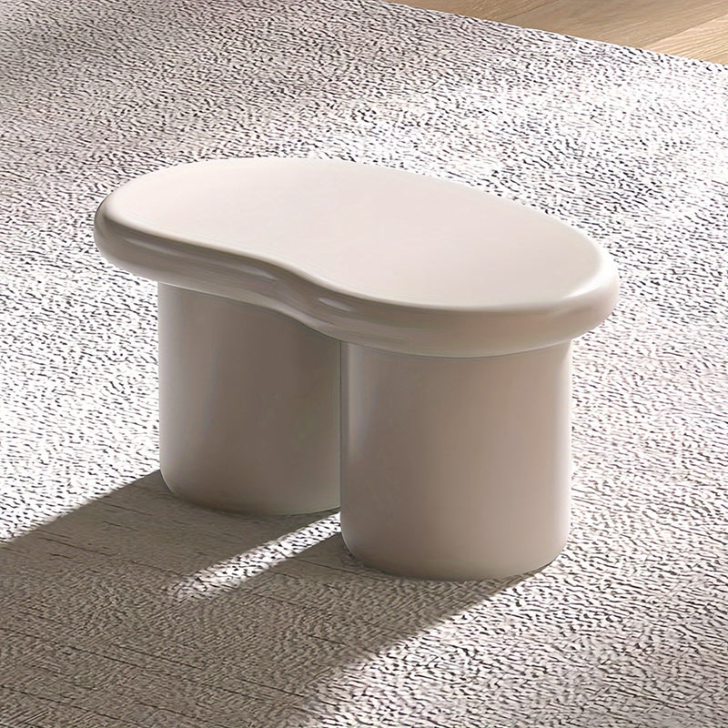 Taburete nube mono, blanco, moderno, simple, redondo, bajo, con almacenamiento cerrado, para salón, sofá, mesa de té