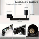 1 pieza de luz de techo LED con 2 bombillas, luz de techo LED giratoria GU10, barra de luces de techo moderno negro para cocina, dormitorio, sala de estar (bombilla no incluida)