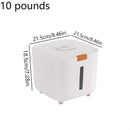 Contenedor Hermético de Alimentos 4.54KG/9.07KG - A Prueba de Humedad e Insectos, Dispensador Fácil con Medidor, Ideal para Arroz, Granos, Azúcar y Comida para Mascotas | Uso en Cocina, Hogar y Comercial | Contenedores de Plástico Duraderos Modernos