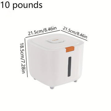 Contenedor Hermético de Alimentos 4.54KG/9.07KG - A Prueba de Humedad e Insectos, Dispensador Fácil con Medidor, Ideal para Arroz, Granos, Azúcar y Comida para Mascotas | Uso en Cocina, Hogar y Comercial | Contenedores de Plástico Duraderos Modernos