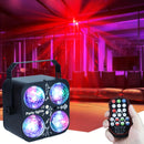 1PC4 Bola LED mágica estroboscópica, control de voz DJ, KTV, bar, karaoke, hotel, familia, cumpleaños, propuesta romántica, iluminación para escenarios, decoración navideña y regreso a clases. [Con control remoto pero sin batería]
