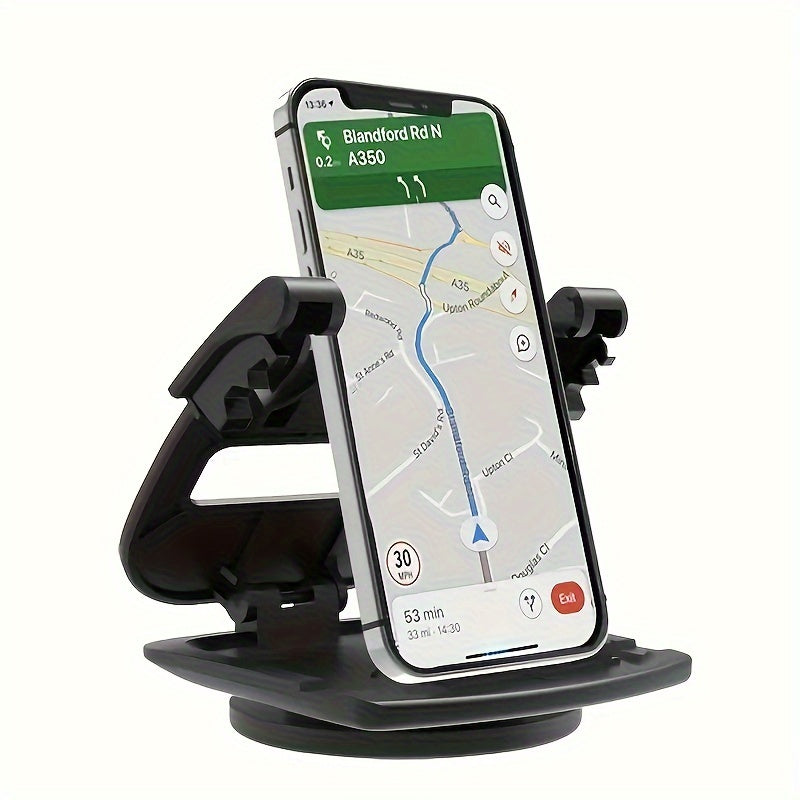 Montura universal para teléfono con soporte para salpicadero, rotación de 360 grados, material ABS, resistente al agua, ventosa antideslizante para un agarre seguro, compatible con todos los teléfonos inteligentes para una conducción segura y una navegac