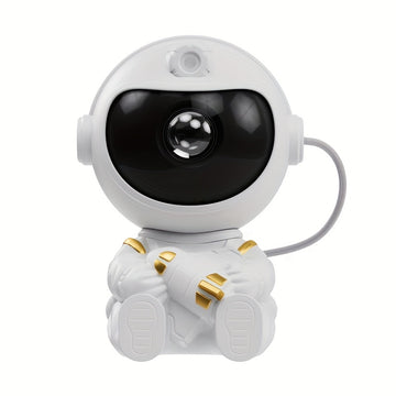 Mini proyector de estrellas para astronautas, nebulosa para la galaxia, luz nocturna LED, decoración de dormitorio con alimentación USB, ángulo de proyección flexible, incluye control remoto, estilo moderno, sombra de plástico, control de botones para re