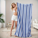 Juego de 2 Toallas de Baño Grandes y Suaves con Cuadros Deluxo, 70.0*140.0 cm, Rayas Anchas Autoadhesivas, Súper Absorbentes y de Secado Rápido, Adecuadas para Uso Diario, Toalla de Ducha, Productos Ideales para el Baño del Hogar