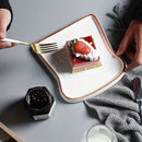 Juego de 1/2 docena de platos de cerámica en forma de concha, multiusos para desayuno, postres, carne, pasta, sushi, vajilla para todo el año